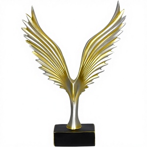 Aigle doré déployant ses ailes, <span class=keywords><strong>décoration</strong></span> de <span class=keywords><strong>bureau</strong></span> abstraite moderne et simple, cadeau d'ouverture pour le patron, ornement pour le salon - Product Image 5