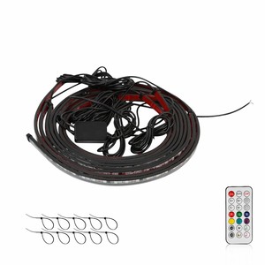 Kit de luces LED RGB multicolor para debajo del coche, 6 unidades, tiras de neón, control remoto inalámbrico por aplicación, barra de luces LED, luces ambientales - Product Image 2