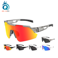 Lunettes de sport demi-cadre pour hommes et femmes, lunettes de soleil photochromiques pour le cyclisme et les activités de plein air