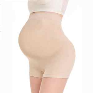 Sous Lulu Short de maternité transfrontalier personnalisé motif à carreaux mince contrôle du ventre lifting des fesses élastique pull-up amincissant les cuisses - Product Image 2