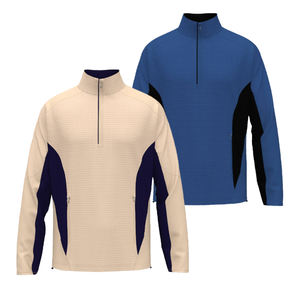 Top de entrenamiento de algodón con cremallera de cuarto de verano para hombre, jersey con logotipo bordado personalizado, estampado Digital, impermeable, informal para exteriores - Product Image 2