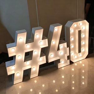 <b>LED</b> Marquee Number 30 <b>Light</b> Display Daylight White Indoor Decorative Lighting for Birthday Party Decoration - Product Image 1