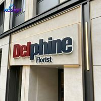 Enseigne personnalisée rétroéclairée en LED acrylique 3D, lettres en acier inoxydable, transformateur AC, pour commerce, maison, devanture de magasin, montage mural