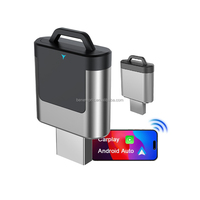 Adaptador USB Mini 2 en 1 Inalámbrico Portátil para Apple CarPlay y Android Auto, Bluetooth 5.2, Conexión Estable Universal para Pantalla Original del Automóvil