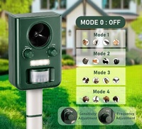 Répulsif Solaire Ultrasonique pour Animaux IP65 Nouvelle Génération, Anti-Martre, Anti-Chats avec Lampe Torche, Appareils Multifréquence