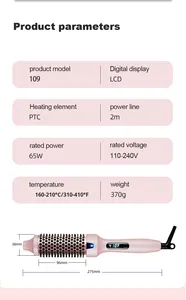 หวีไฟฟ้า Wavytalk WA 206 <span class=keywords><strong>ส</strong></span>ีโรสโกลด์ แกนเซรามิก แบบไร้ลม พร้อมขนแปรงแบบไม่มีอากาศ - Product Image 6