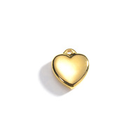 Pendentif Cœur Mignon en Acier Inoxydable Plaqué Or pour Fabrication de Colliers et Accessoires