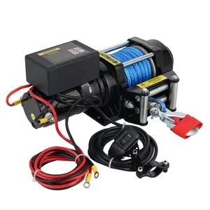 Portátil 12v 4500lb ATV UTV Kit guincho corda sintética