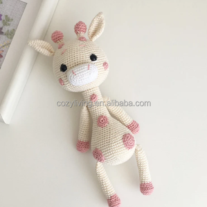 Gran oferta <span class=keywords><strong>Amigurumi</strong></span> personalizado Adorable hecho a mano novedad tejido de ganchillo <span class=keywords><strong>jirafa</strong></span> para niños manualidades regalo - Product Image 5
