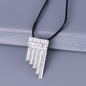 Modeschmuck, versilbert, geometrisches Design, Peter Pan Magic Flute-Anhänger, Halskette, Seilkette für Männer und Frauen, Jahrestagsgeschenk - Product Image 3