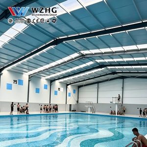 Bâtiments de loisirs pour piscines intérieures avec des structures en acier pour soutenir les activités familiales et l'entraînement des clubs de natation - Product Image 1