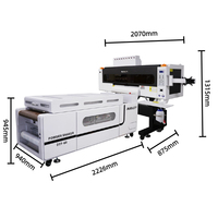 Printer DTF 24-inci 6-Kepala untuk Produksi Pakaian Volume Tinggi dengan Pengocok Sirkulasi Bubuk