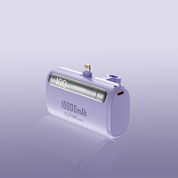 10000mAh Li-Polymer Capsule Tahan Air Pengisian Daya Nirkabel Pengisian Cepat 22.5W Power Bank Kabel Terintegrasi Ultra Tipis Portabel Super