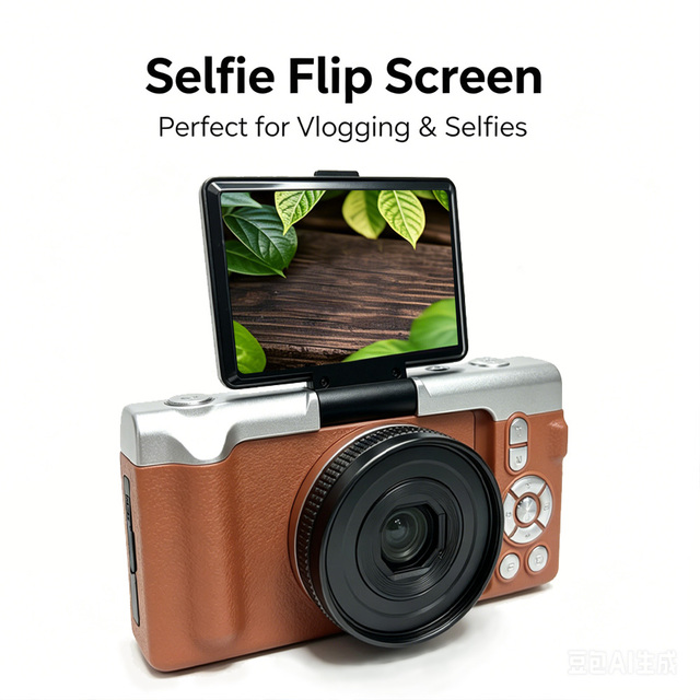 4K HD Mirrorless Digital Camera with 7.1x-16x Zoom Auto Focus LED SD Card for Selfie & Photography