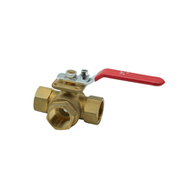Vanne à boisseau sphérique en laiton à raccord femelle, 2 voies, 3 voies, raccord en T, raccord en L, pour coupure d'eau, gaz, huile, raccords de plomberie, direct usine