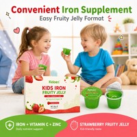 Suplemento Dietético Infantil Iron Fruity Jelly de Fresa con Vitamina C y Zinc, 35g x 10 Vasos para Niños