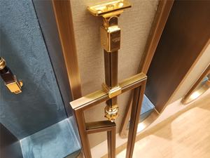 ราวบันไดในร่ม C004คาโรลาหรูหราทันสมัยราวจับทองเหลืองราวบันได<span class=keywords><strong>ทอง</strong></span>เหลือง<span class=keywords><strong>ทอง</strong></span>สัมฤทธิ์ - Product Image 4