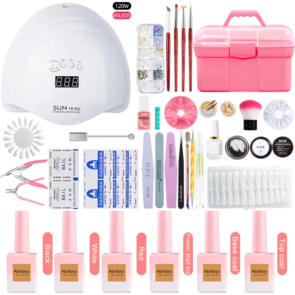 Kit de vernis à ongles en Gel avec boîte cadeau, Kit de vernis à ongles en Gel UV à tremper, échantillon gratuit, Salon professionnel