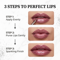 Gloss à lèvres végétalien personnalisable avec logo, hydratant, transparent, pailleté, en gros, pour revendeurs