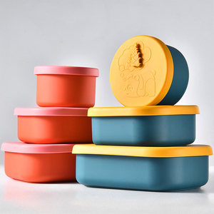 Food Storage Lunch Container Plastic Bento Box Reusable Snack Container for Kids Freezer Safe <strong>Microwave</strong> Safe <strong>Pink</strong>/Blue - Product Image 1