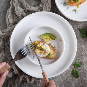 Plato de cena de cerámica blanca, vajilla de estilo nórdico, plato creativo para desayuno, plato para <span class=keywords><strong>hornear</strong></span> pasteles, restaurante, hogar, cocina, servicio - Product Image 6