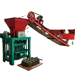 Precio de la máquina de bloques de hormigón hueco Maquinaria de fabricación de ladrillos manual entrelazada