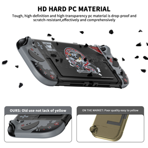Étui de protection BJBT <span class=keywords><strong>Rockabilly</strong></span> Cat pour Nintendo Switch 2 OLED, coque rigide en PC avec remplacement de la coque des Joycon en silicone - Product Image 4