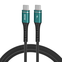 Câble tressé Type C vers Type C 60W 3A pour charge rapide, compatible MacBook Air M3 M2, iPad Pro Air, Galaxy Tab, Switch