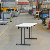 Table pliante en métal de qualité commerciale, bureaux informatiques, table de réunion, conception personnalisée pour événements et salles de réunion, empilable