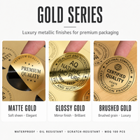 Étiquettes adhésives écologiques en or brossé, forme personnalisée pour pots de bougies, emballages de parfums et d'ambiance pour la maison - Vente en gros pour la distribution