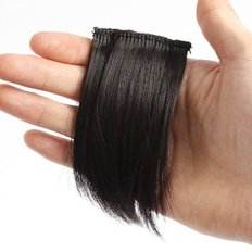 Perruque serrée à tête latérale volumisée brun foncé WA861AB Extensions de cheveux humains - Product Image 1