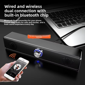 Altavoz <span class=keywords><strong>Bluetooth</strong></span> para Computadora, Inalámbrico, con Cable, Compatible con Múltiples Dispositivos, Perilla Independiente, Sonido Estéreo Envolvente - Product Image 3