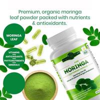 Capsules de poudre de feuilles de Moringa Ahualyn, 120 unités (500 mg), améliore la densité osseuse et la santé intestinale, complément alimentaire pour adultes