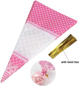 Sacs coniques transparents pour bonbons, sacs triangulaires en plastique, impression colorée, emballage de bonbons personnalisé, scellage thermique sécurisé, vente chaude - Product Image 4