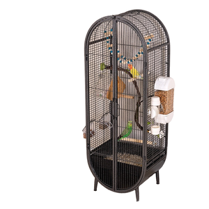 Cage à oiseaux en métal et acrylique Yunge avec motif solide, Villa pour oiseaux Xuan Feng Peony, Cage de observation pour perroquets Budskin avec fermeture à bouton - Product Image 5