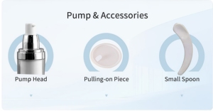 Nouvelle bouteille de luxe sans air en acrylique rechargeable pour sérum et lotion cosmétique, avec pompe, argentée, 100ml, 50ml, 30ml, 15ml, 50g, 30g - Product Image 3