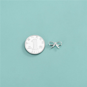 Bow Pendants and <b>Charms</b> Alloy <b>Silver</b> Plated for Bracelet Jewelry Making - Product Image 6