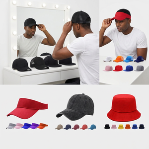 Customized Unisex <b>Canvas</b> Baseball Cap Mesh Hip-Hop Visor Washed Bucket Hat Solid Color Embroidery Adjustable Six Panel Casual - Product Image 1