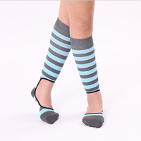 Genou Haute En Nylon Rayé Femmes Invisibles Chaussettes De Compression Non-Présentation