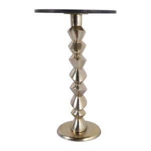 Tavolino in marmo e metallo, tavolino contemporaneo piccolo per camera da letto, comodino - Product Image 3