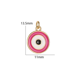 Hot Bán Đồ Trang Sức Tự Làm Phụ Kiện Dầu Thả Men Vòng 14K Vàng Thổ Nhĩ Kỳ Mắt Ác Quyến Rũ Mặt Dây Chuyền Cho Vòng Cổ Vòng Đeo Tay Làm - Product Image 6