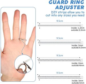 <strong>Custom</strong> Spiral <strong>Silicone</strong> Plastic Dainty Plated Couple Gemstone <strong>Rings</strong> Set Adjustable Jewelry Adjuster for Loose <strong>Rings</strong> Women Gold - Product Image 3