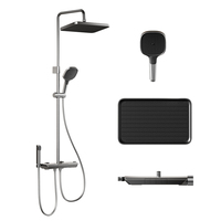 Robinet de douche numérique à 4 fonctions 4312 avec affichage à touches de piano, tendance et luxueux, pour projets de design de salles de bain haut de gamme