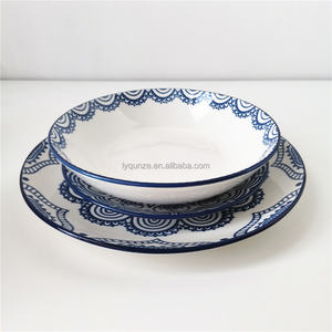 Ensemble <span class=keywords><strong>de</strong></span> table en céramique Offre Spéciale 18 pièces ensemble <span class=keywords><strong>de</strong></span> <span class=keywords><strong>vaisselle</strong></span> imprimé motif bohême bleu <span class=keywords><strong>pour</strong></span> <span class=keywords><strong>6</strong></span> <span class=keywords><strong>personnes</strong></span> - Product Image 6