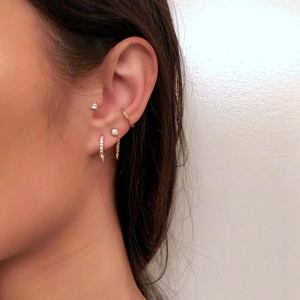 <span class=keywords><strong>Rihanna</strong></span>-pendientes de aro con diamantes de cristal chapados en oro para mujer y niña, aretes de Aro para fiesta y boda - Product Image 6