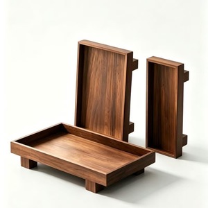 Wooden Serving <b>Tray</b> For Tea Coffee Snacks Jewelry Storage Solid Color <b>Small</b> Medium Large Size - Product Image 3