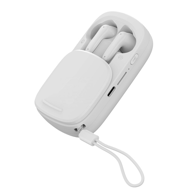 New Trending 2-in-1 TWS Wireless Earphones Headphones Fashionable Portable Speakers with SD Card Flashlight