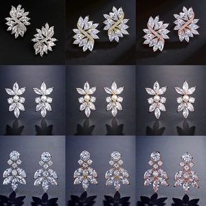 RAKOL EP480 Fancy Gold Plated Geometric <strong>Small</strong> <strong>Studs</strong> <strong>Earrings</strong> Cubic Zirconia Jewelry Women Anniversary Party Gift - Product Image 5