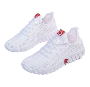Chaussures tendance à prix abordable – Baskets plates blanches confortables et respirantes en maille <span class=keywords><strong>pour</strong></span> <span class=keywords><strong>femme</strong></span>, idéales <span class=keywords><strong>pour</strong></span> l'été - Product Image 3