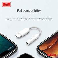 Adaptador de Cable Dongle de Audio Auxiliar Tipo C a 3.5mm 2 en 1 para Auriculares, Conector para Samsung Galaxy/Huawei